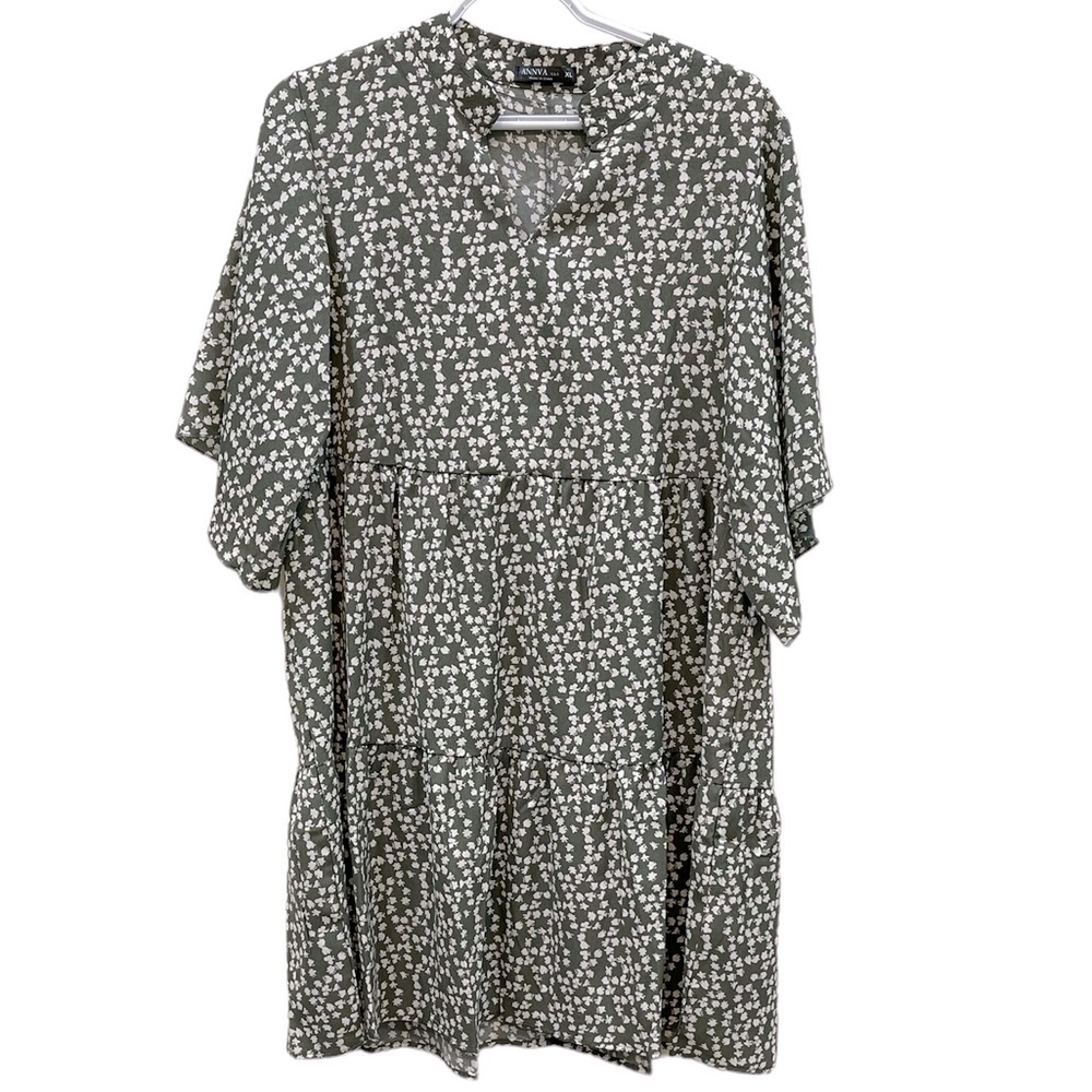 ANNVA Short Sleeve Dress Green SZ XL